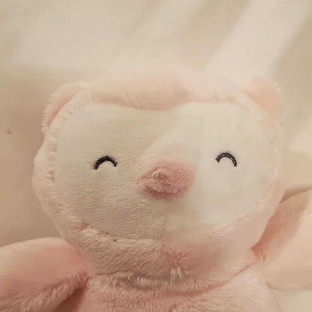 Carters Just One You Pink Rattle Plush Owl Baby Stuffed Animal